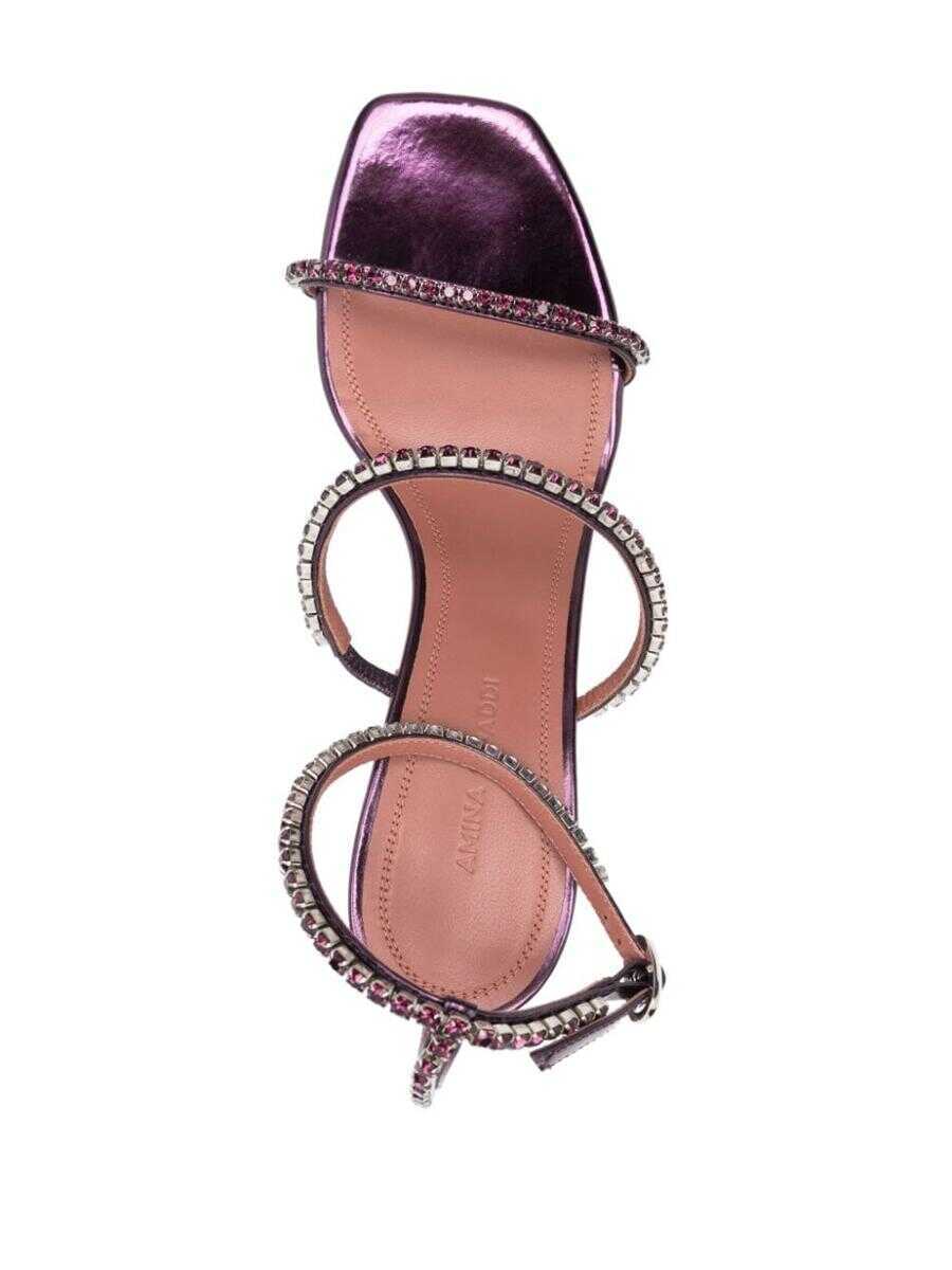 Sandale AMINA MUADDI AMINA MUADDI Gilda Mirror Sandals PURPLE Femei