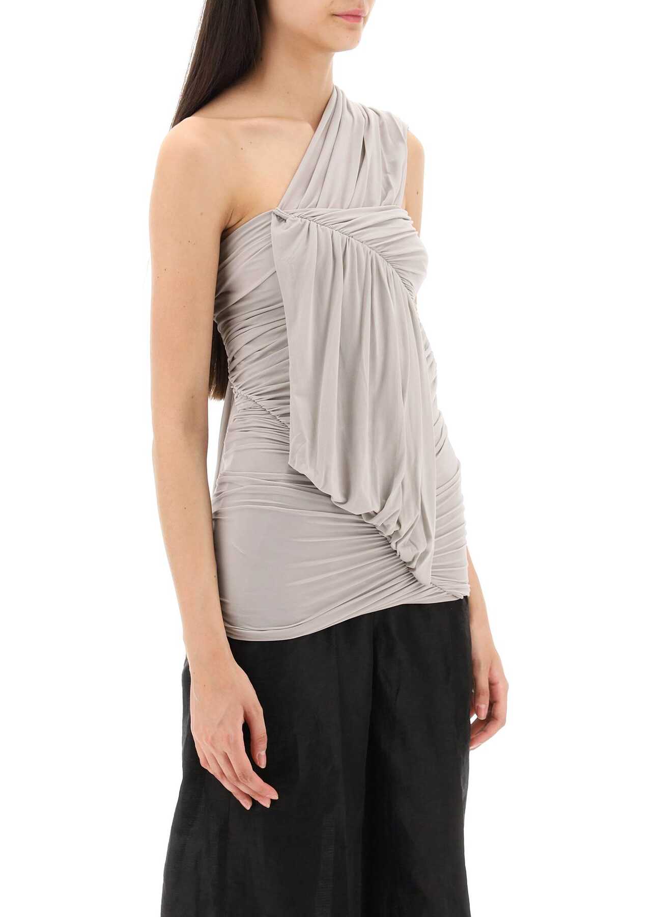 Poze Rick Owens One-Shoulder Ruched Top PERLA b-mall.ro 