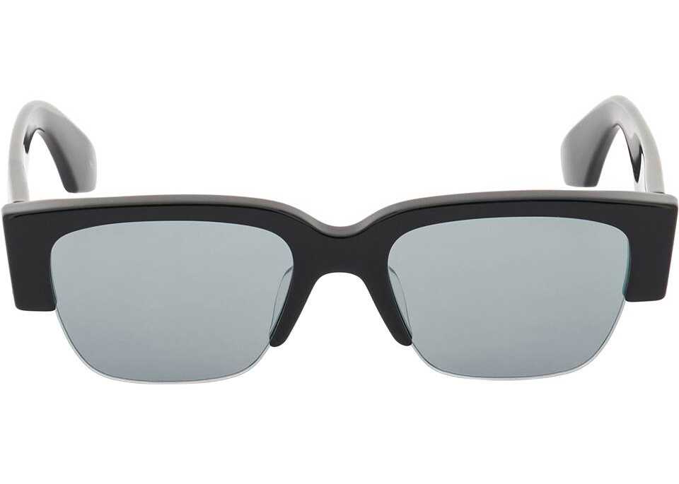 Alexander McQueen Sunglasses With Graffiti Logo BLACK BLACK GREEN