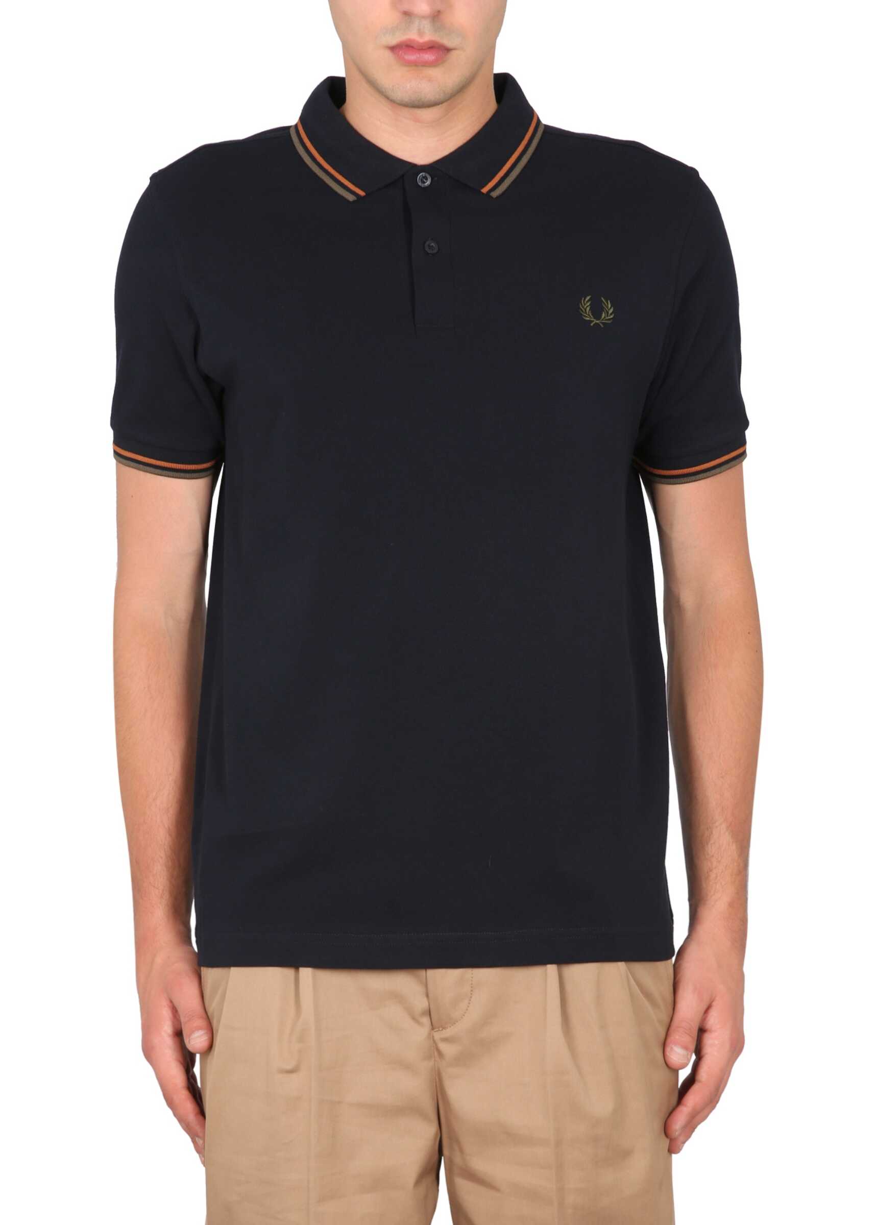 Fred Perry Polo With Logo Embroidery BLUE