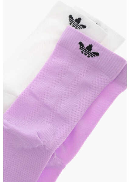 Sosete adidas Set Of 2 Pairs Of Stretch Nylon Socks With Contrasting Logo White Femei (BM 10004531) 2