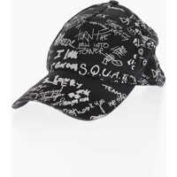 Caciuli Cotton Cap With All-Over Lettering Print Barbati