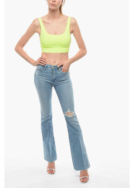 Blugi drepti FRAME High Waist Flared Jeans With Frayed Hem 26Cm Blue Femei (BM 10005119) 4