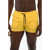 DSQUARED2 Icon Solid Color Swim Shorts With Printed Contrasting Logo Yellow