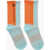 adidas Stella Mccartney Two-Tone Ribbed Socks Orange