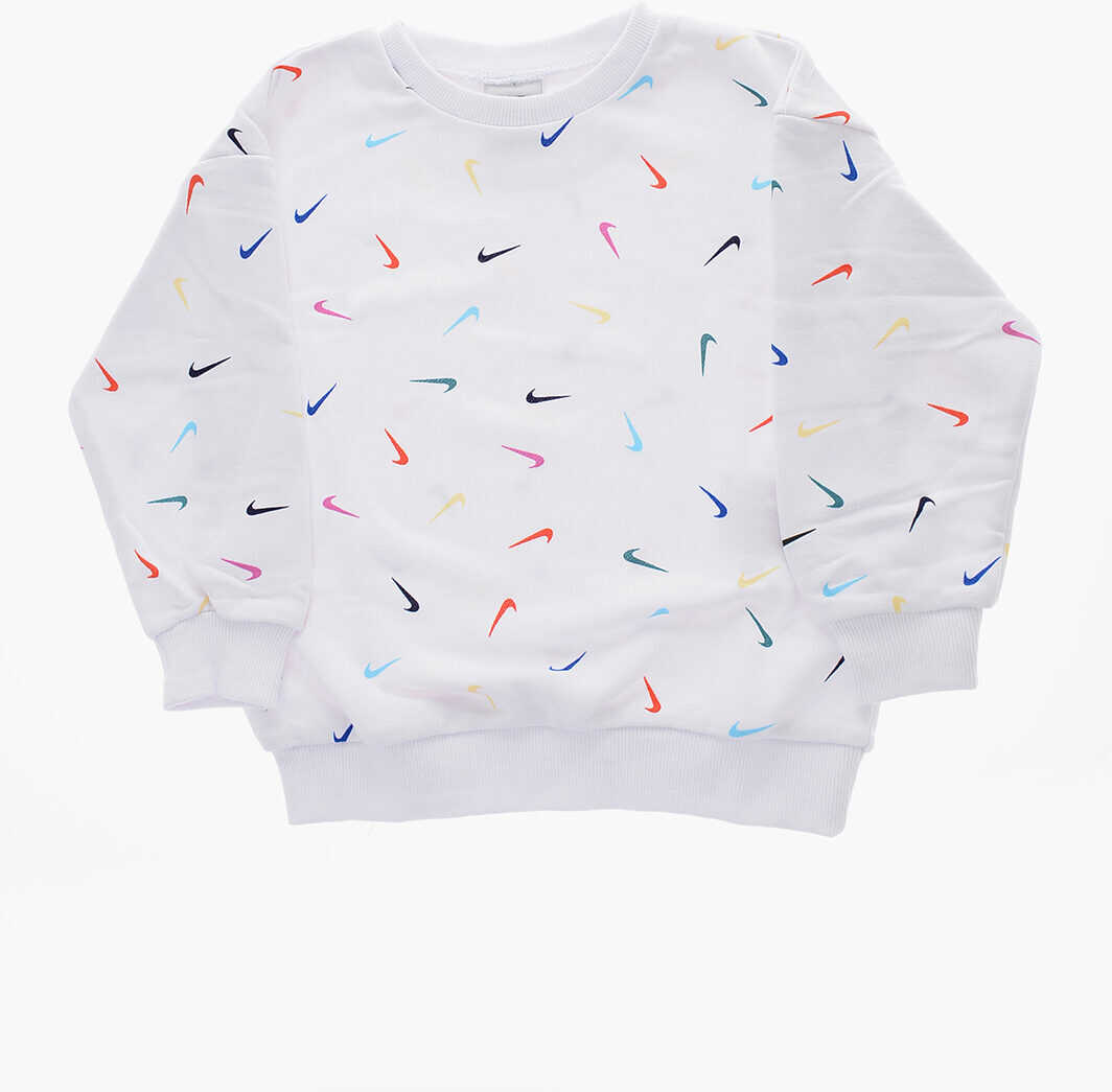 Nike All Over Logo Printed CrewNeck Sweatshirt