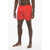 Nike Swim Solid Color Swim Shorts With Embroidered Logo Red