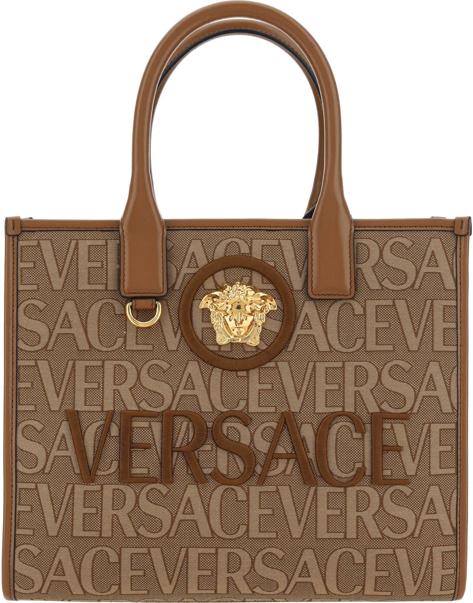 Versace Small Shopper Bag BEIGE+MARRONE+ORO VERSACE