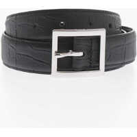 Curele AMIRI Croco Printed Leather Belt