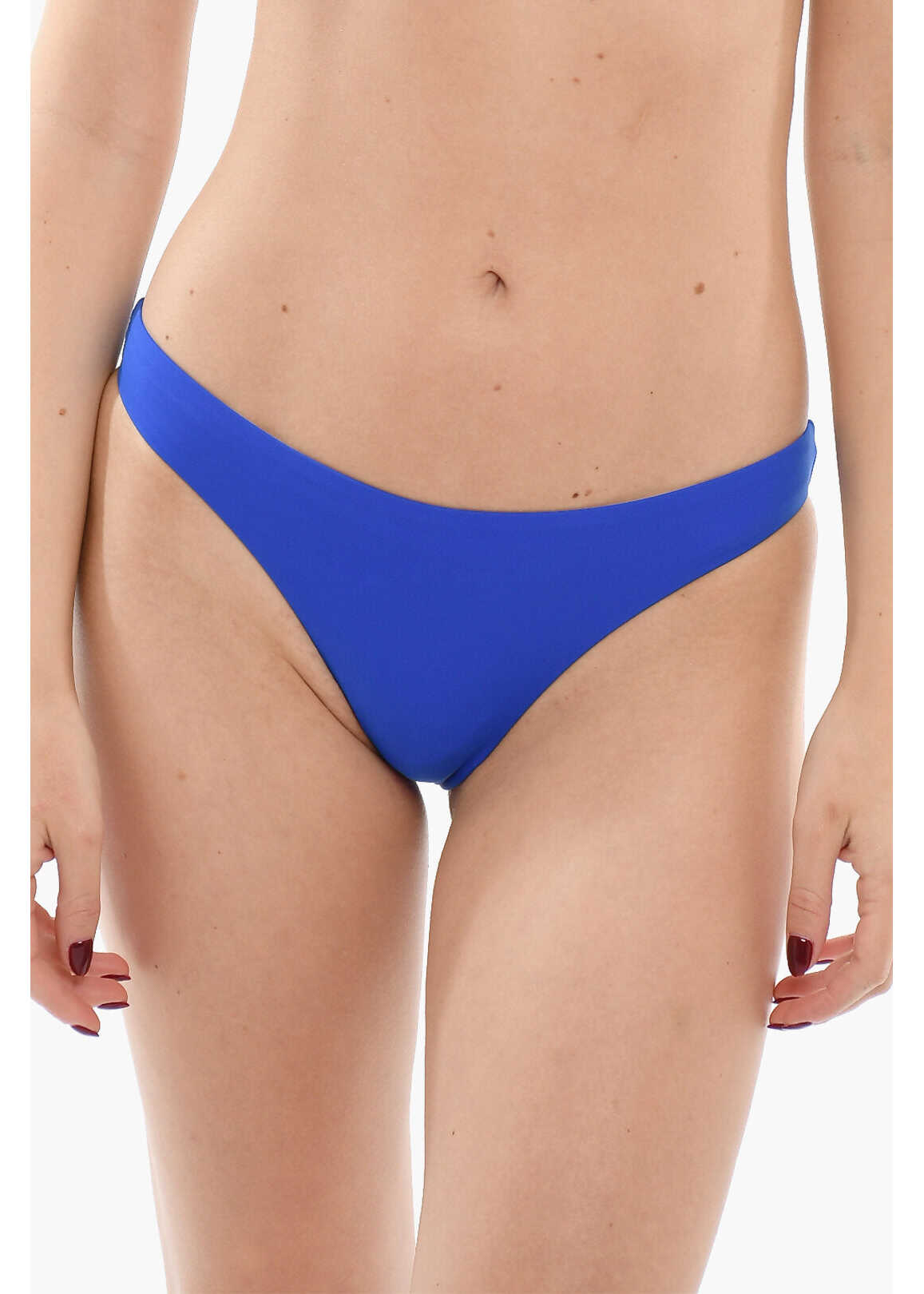 DSQUARED2 Solid Color Bikini Bottom With Logo-Print Blue image1