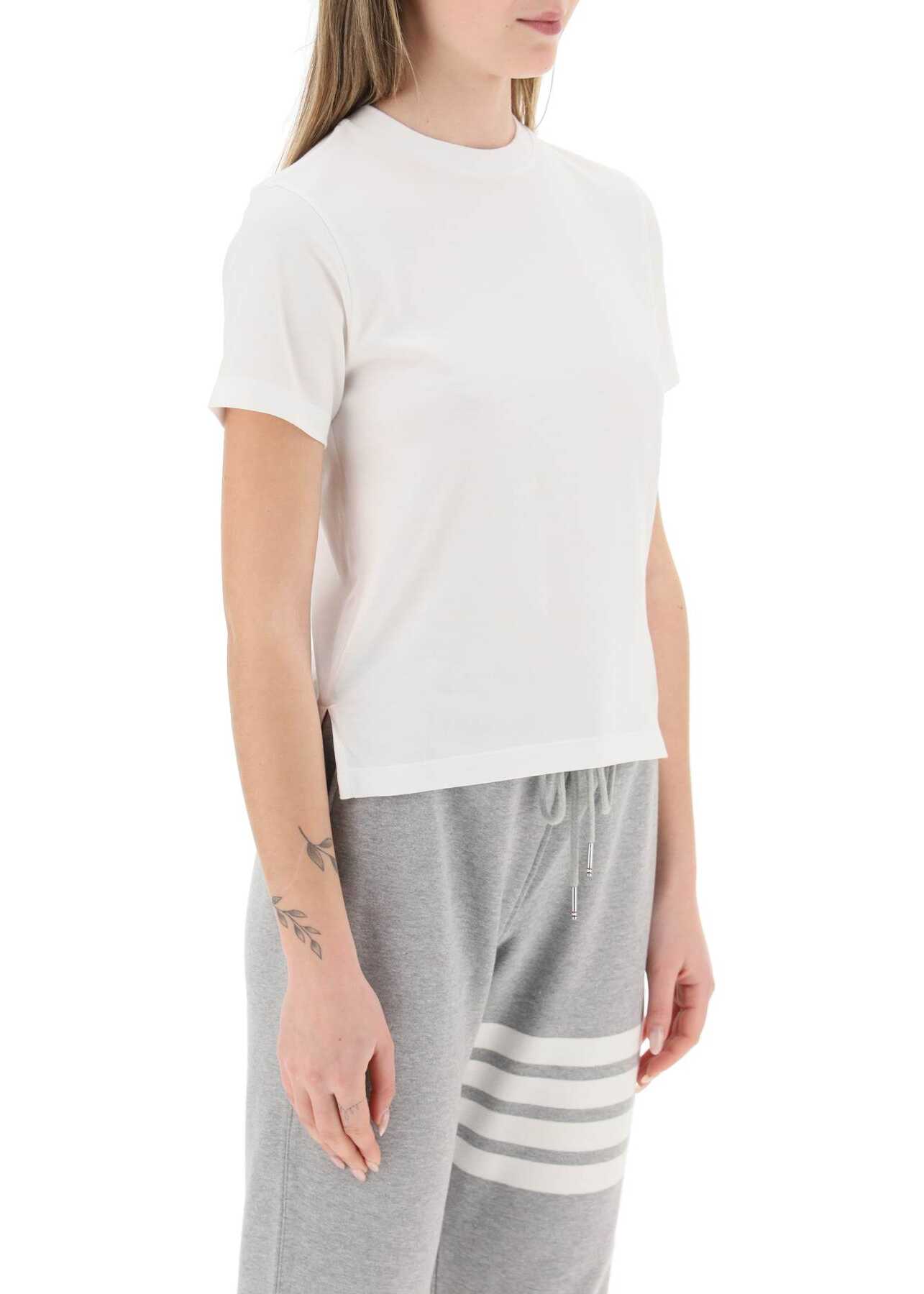 Thom Browne Pute Cotton T-Shirt WHITE image8