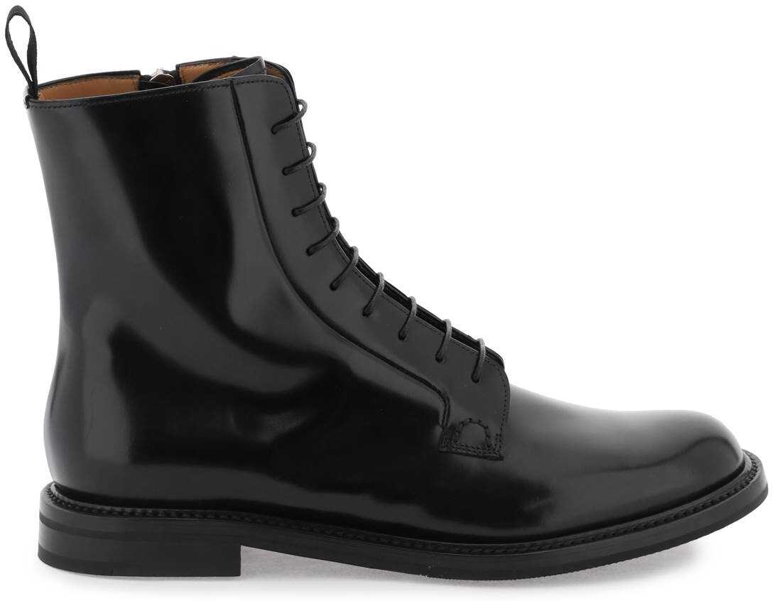 Church\'s Leather \'Alexandra\' Boots BLACK