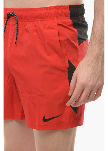 Sorturi de baie Nike Swim Two-Tone Swim Shorts With Drawstring Waist Red Barbati (BM 10014794) 3