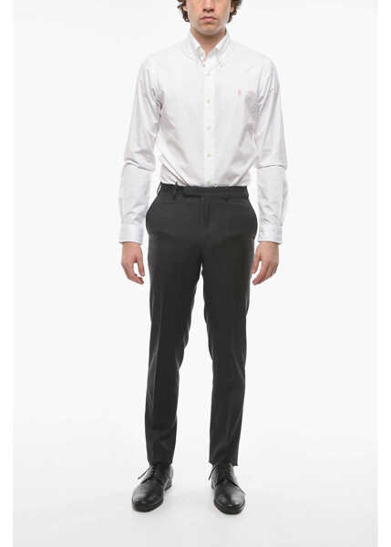 Pantaloni eleganti CORNELIANI Virgin Wool Mid Rise Pants Gray Barbati (BM 10015466) 4