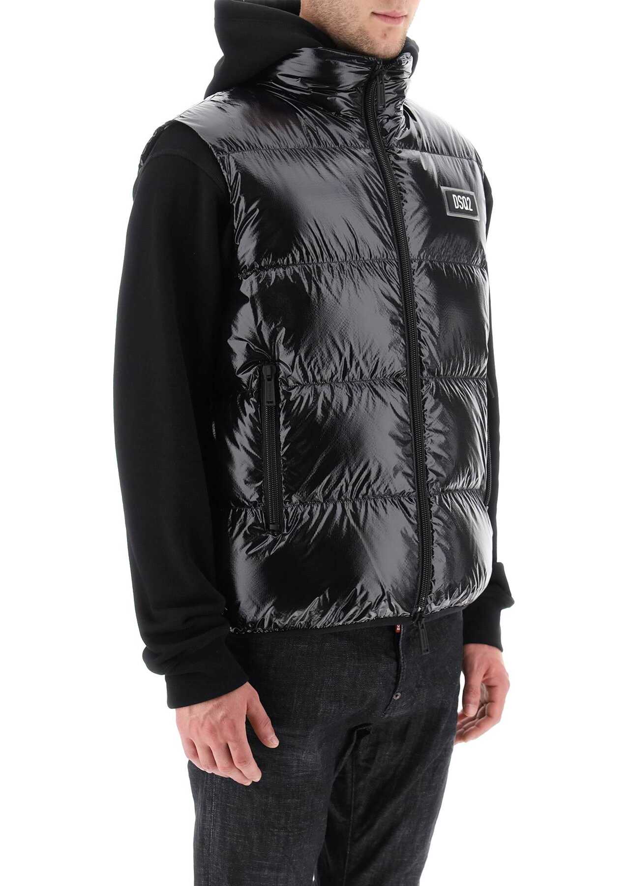 DSQUARED2 Quilted Down Vest BLACK b-mall.ro