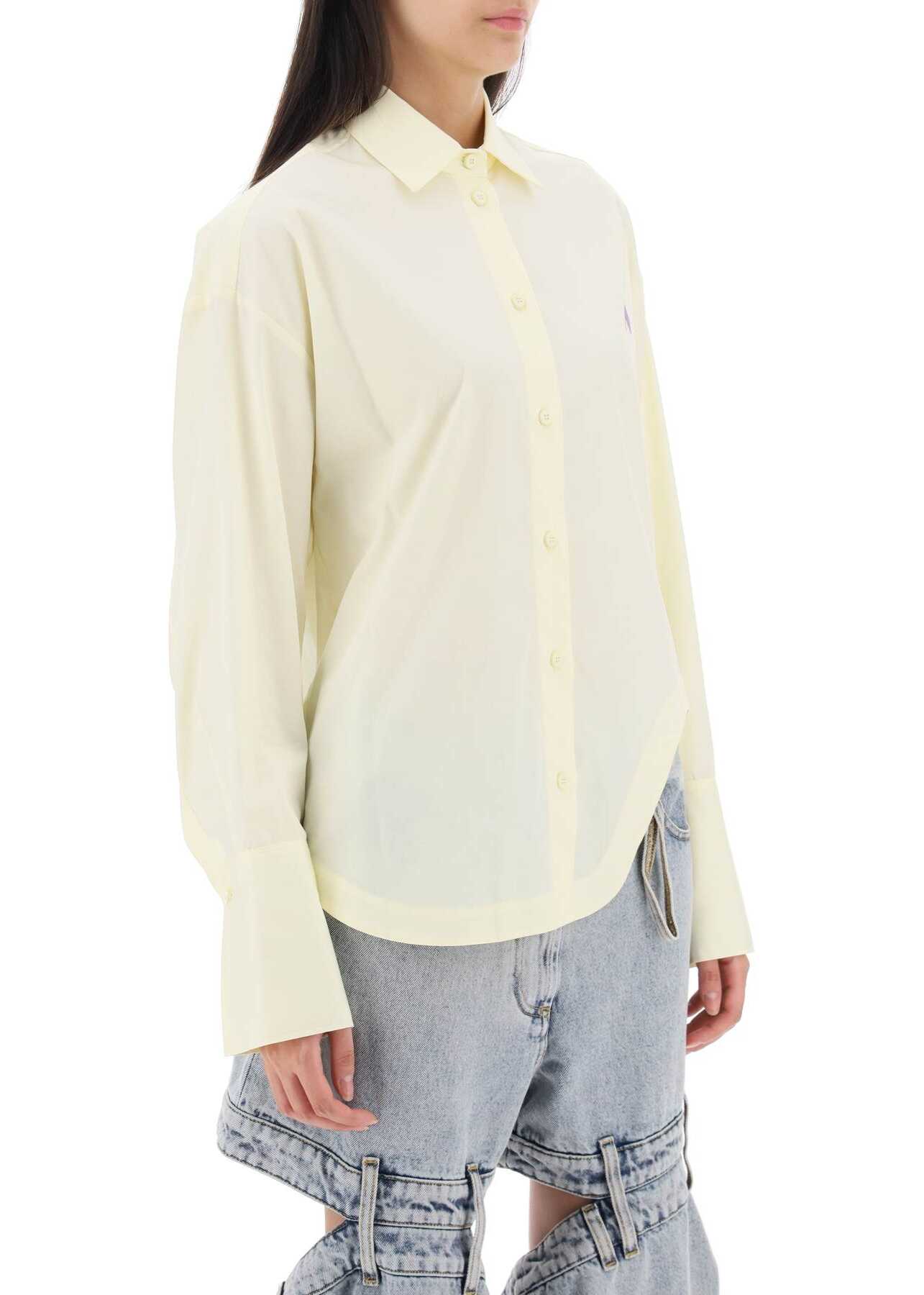 THE ATTICO Eliza Cotton Shirt LIGHT BANANA