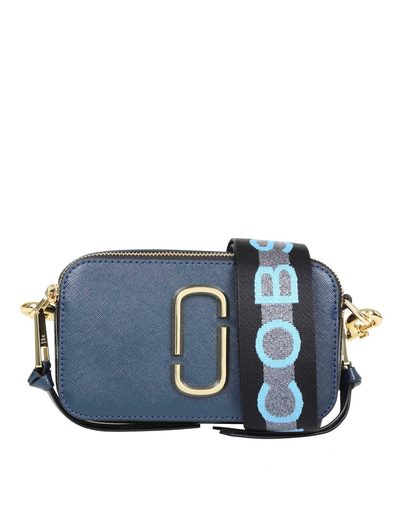 Marc Jacobs snapshot bag in blue leather Blue