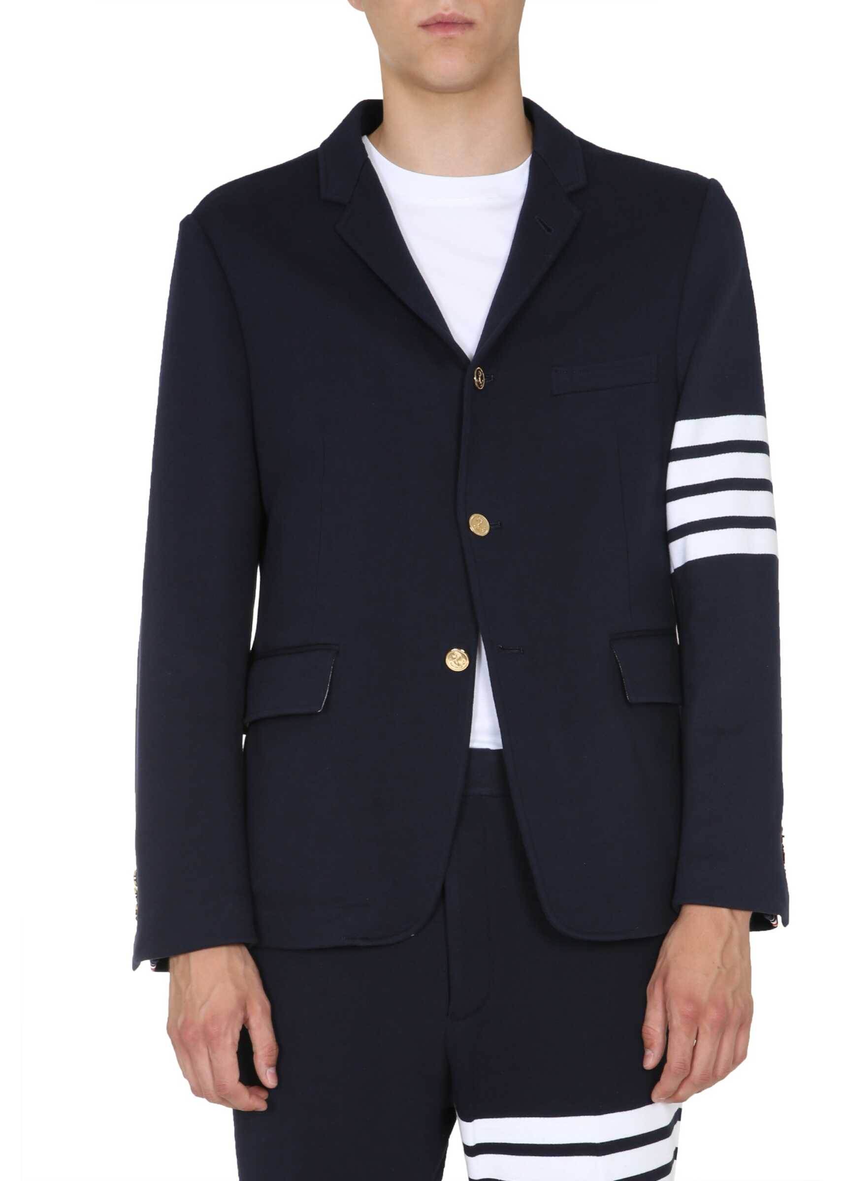 Thom Browne Destructured Jacket BLUE b-mall.ro