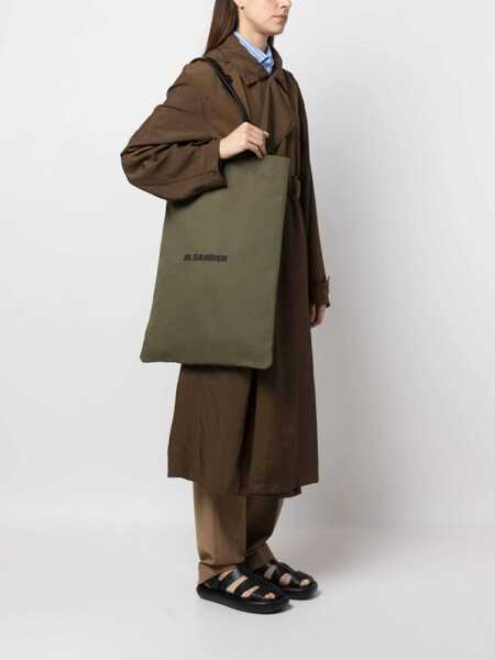 Borsete Jil Sander Tote Bag With Logo MILITARY GREEN Barbati (BM 10020365) 2