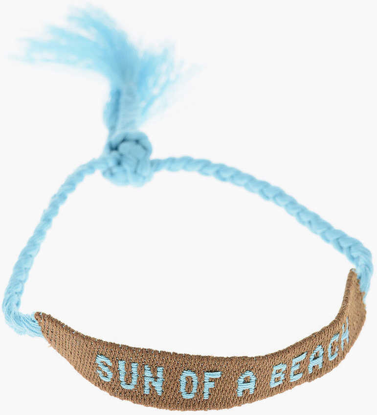Palm Angels Fabric Soab Bracelet With Embroidery Blue image7