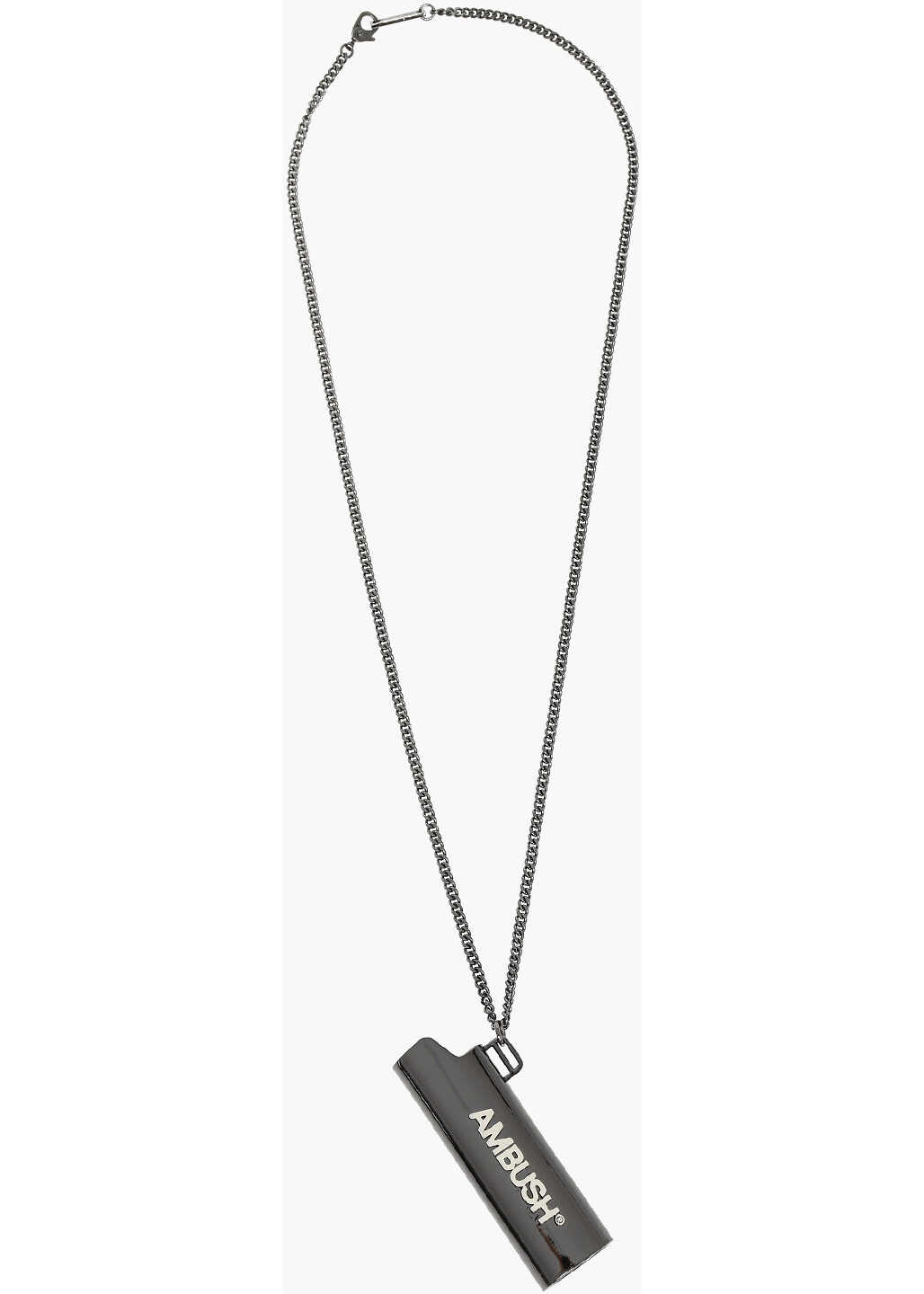 AMBUSH Chain Necklace With Lighter Case Pendant Gray image3