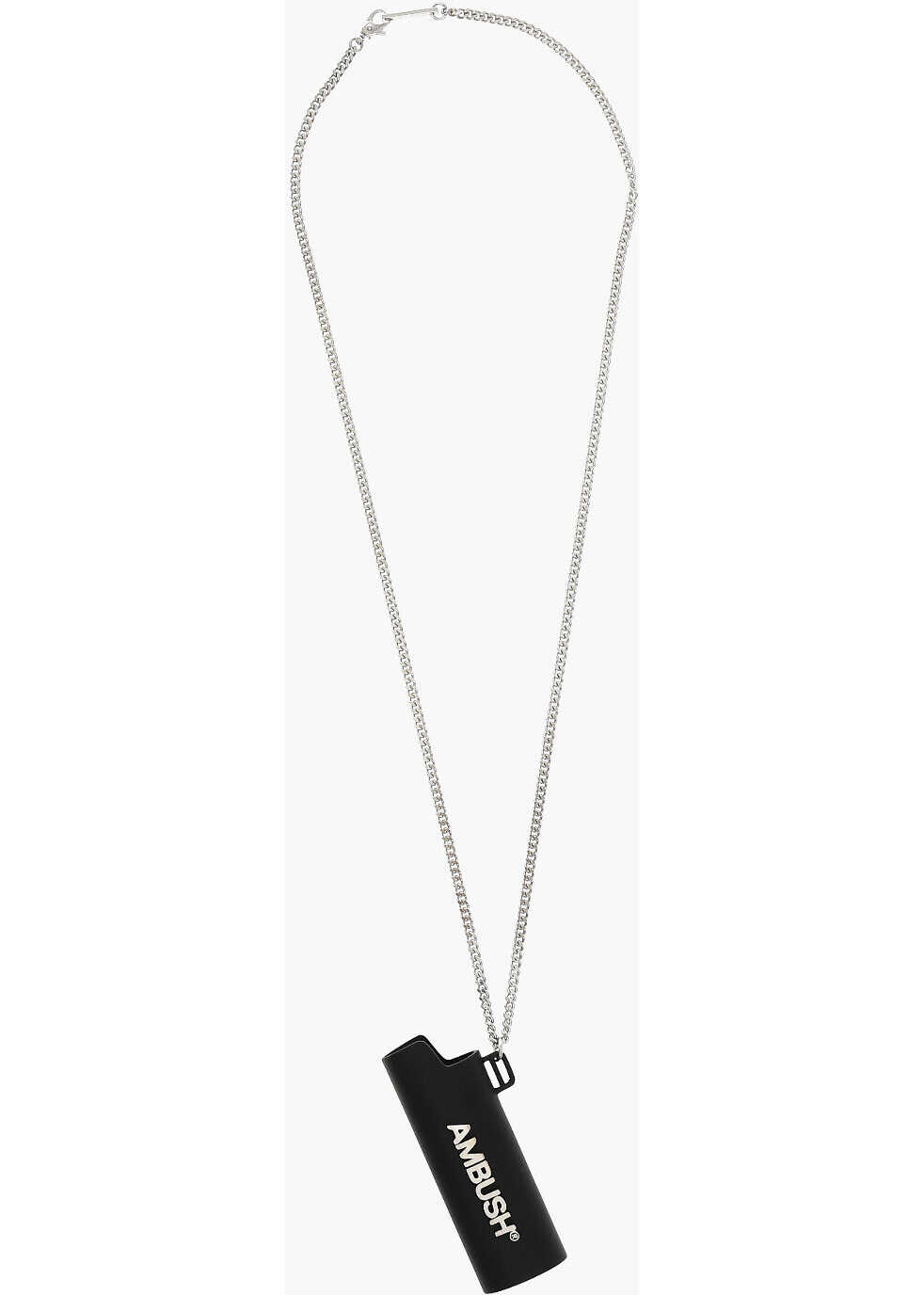 AMBUSH Chain Necklace With Lighter Case Pendant Black image5