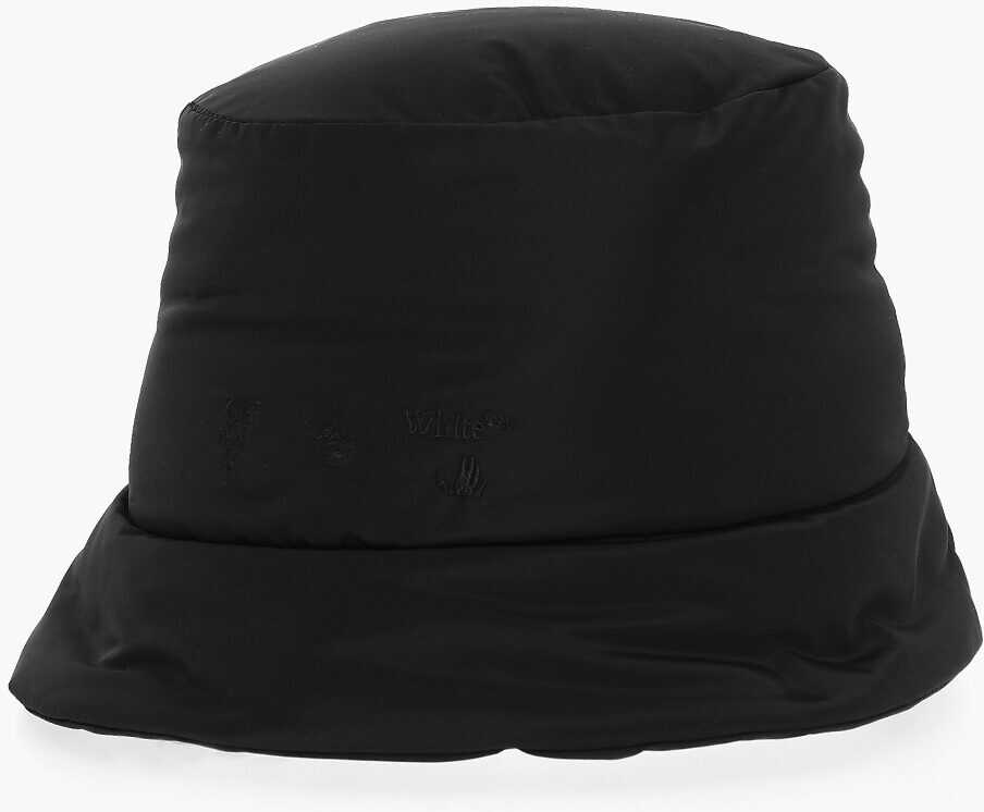 Off-White Padded Bucket Hat With Embroidered Logo Black