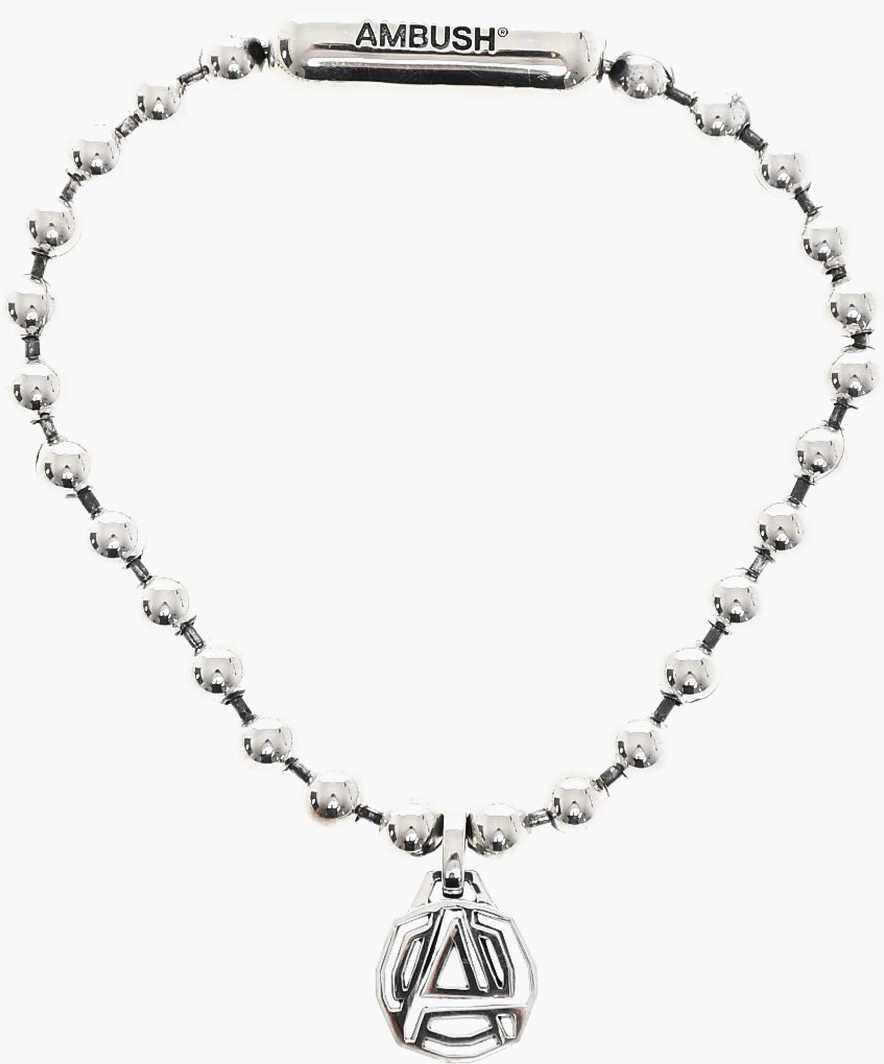 AMBUSH Silver Bracelet With Charm Silver image4