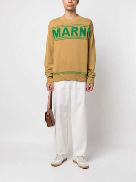 Pulovere casual Marni Knit Sweatshirt With Logo YELLOW Barbati (BM 10021904) 2