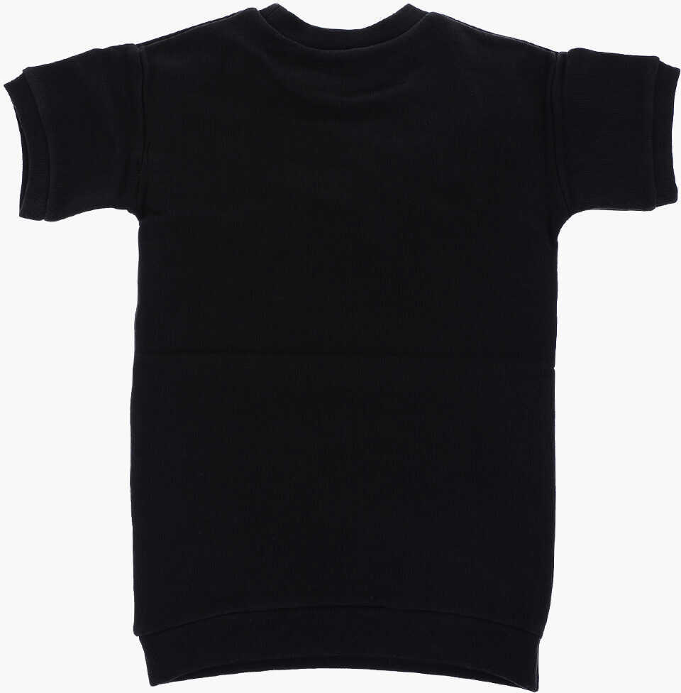 Rochii DSQUARED2 Short Sleeve Sweat Dress With Rhinestone Details Black Fete (BM 10022846) 4