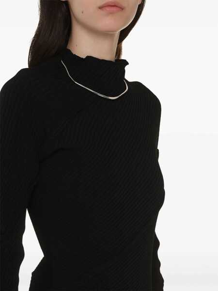 Rochii elegante Balenciaga Spiral Maxi Dress BLACK Femei (BM 10023659) 5