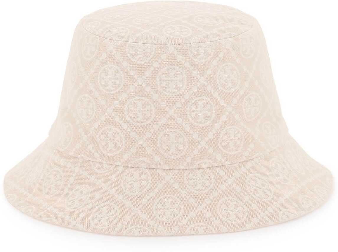 Tory Burch Jacquard T Monogram Bucket Hat WHITE
