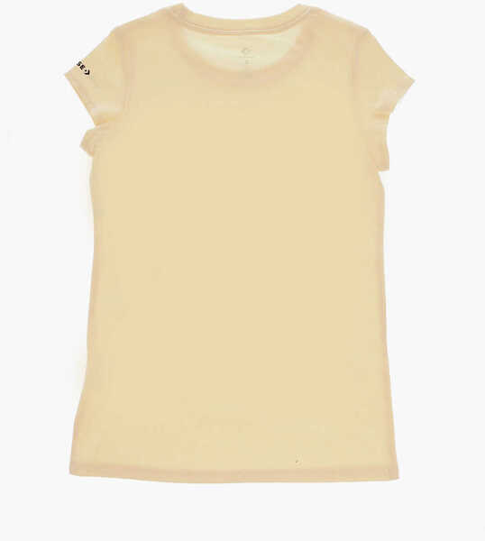 Tricouri Converse All Star Chuck Taylor Crew-Neck T-Shirt With Print On The Fr Yellow Baieti (BM 10025456) 3