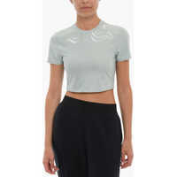 Tricouri Crew-Neck Snow Tiger Cropped T-Shirt With Embroidery Femei