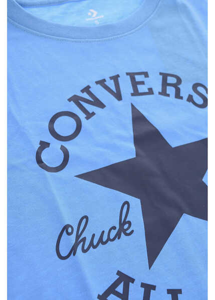 Tricouri Converse All Star Chuck Taylor Maxi Logo Printed Crew-Neck T-Shirt Blue Baieti (BM 10028831) 2