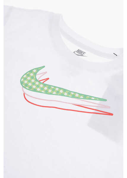 Tricouri Nike Crew-Neck T-Shirt With Printed Logo White Baieti (BM 10029008) 2