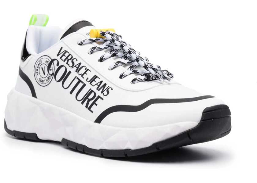 Sneakers Versace Jeans Couture Fabric Atom Sneakers With Printed Contrasting Black & White Barbati (BM 10031222) 2