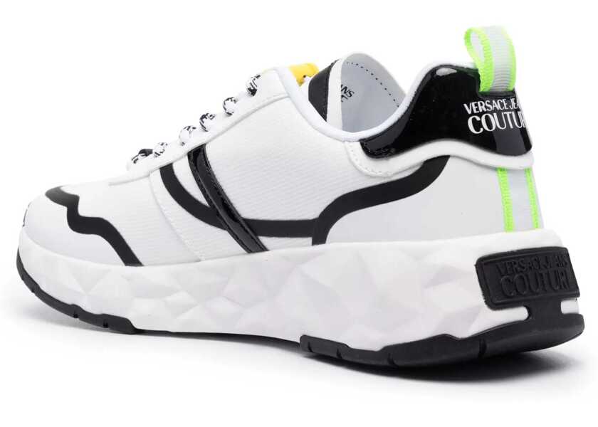 Sneakers Versace Jeans Couture Fabric Atom Sneakers With Printed Contrasting Black & White Barbati (BM 10031222) 3