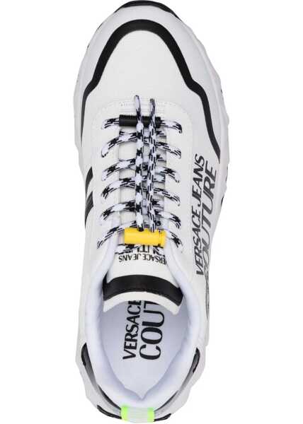 Sneakers Versace Jeans Couture Fabric Atom Sneakers With Printed Contrasting Black & White Barbati (BM 10031222) 4