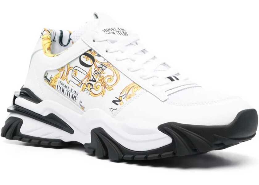 Sneakers Versace Jeans Couture Leather Sneakers With Baroque Detail 6Cm Yellow Barbati (BM 10031225) 2