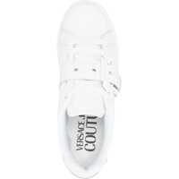 Sneakers Versace Dama - Sneakers Versace Jeans Couture Leather Low-Top Sneakers With Maxi Decorative White Femei (BM 10031240) - B-mall.ro