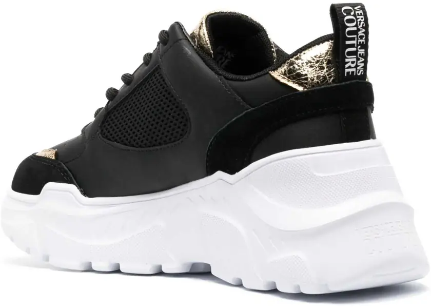 Sneakers Versace Jeans Couture Leather Speedtrack Sneakers With Golden Detail White Femei (BM 10031243) 3