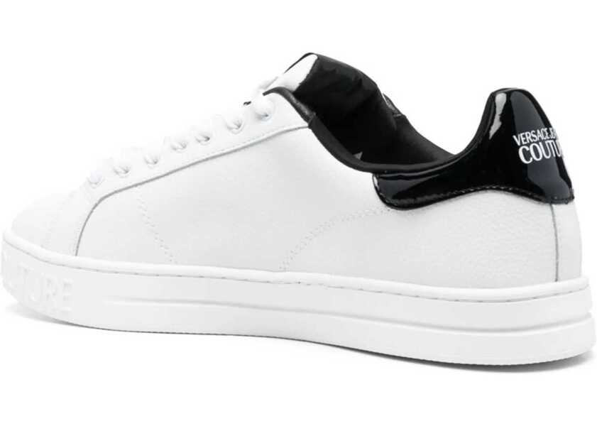 Sneakers Versace Jeans Couture Textured Leather Court 88 Sneakers With Contra Black & White Barbati (BM 10031573) 3