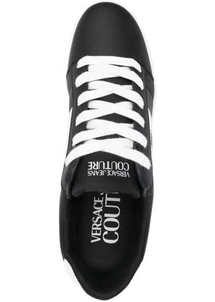 Sneakers Versace Jeans Couture Two-Tone Leather Brooklyn Low-Top Sneakers Wit White Barbati (BM 10031597) 4