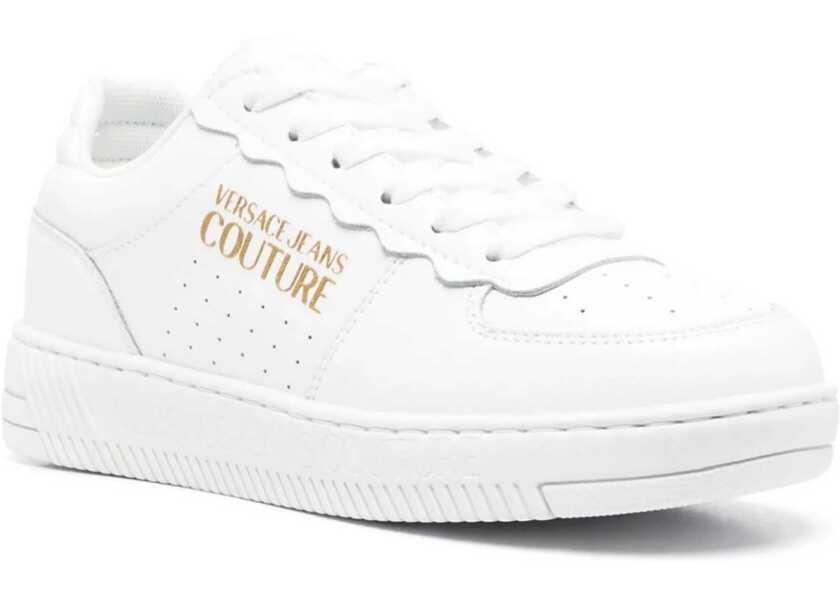 Sneakers Versace Jeans Couture Leather Meyssa Low-Top Sneakers With Glitter L White Femei (BM 10031612) 2