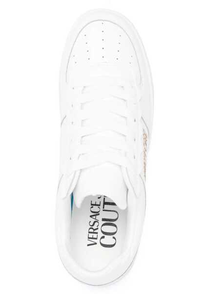 Sneakers Versace Jeans Couture Leather Meyssa Low-Top Sneakers With Glitter L White Femei (BM 10031612) 4