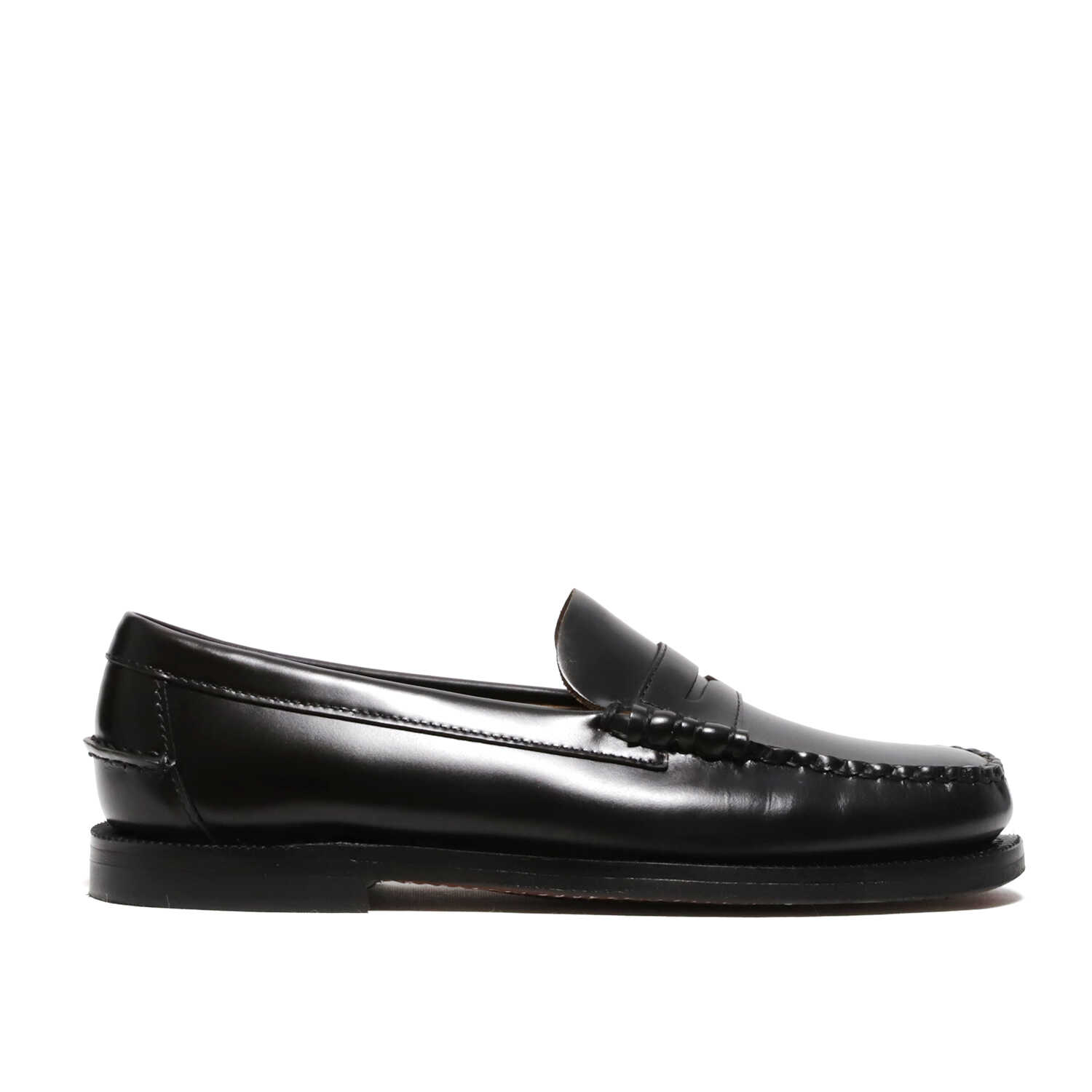 Sebago Mocassino loafer Dan in pelle pieno fiore spazzolata nera Black