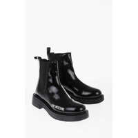 Botine Love Patent Leather Chelsea Boots With Printed Logo Femei