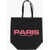 Philippe Model Solid Color Vivienne Shopper Bag With Contrasting Print Black