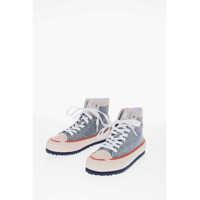 Sneakers Denim S-Principia High-Top Sneakers With Suede Trim Femei